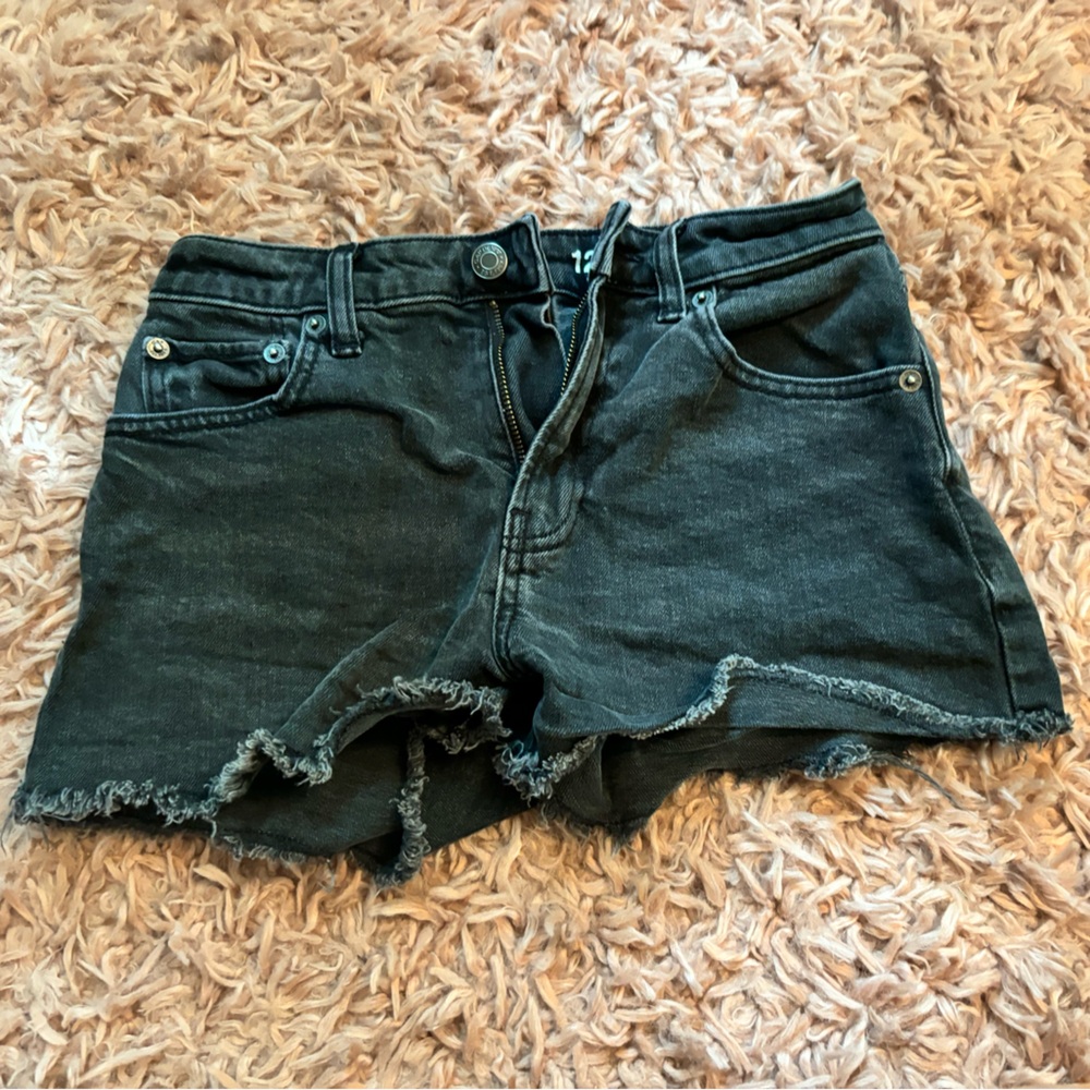 Black jean shorts